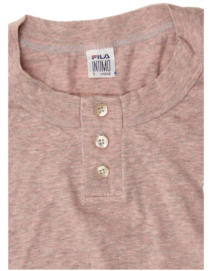 FILA Mens T-Shirt Top Large Pink Flecked