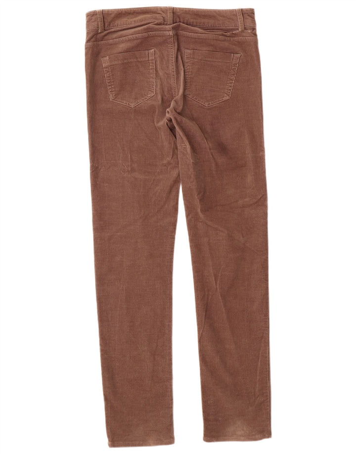 Benetton Womens Slim Fit Corduroy Trousers W32 L32 Brown