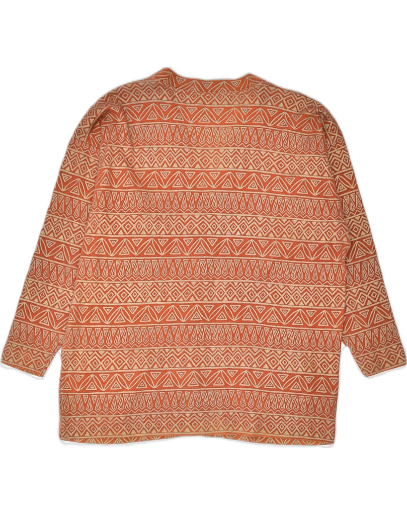 VINTAGE Womens Blouse Top UK 18 XL Orange Geometric Aztec | Vintage | Thrift | Second-Hand | Used Clothing | Messina Hembry 