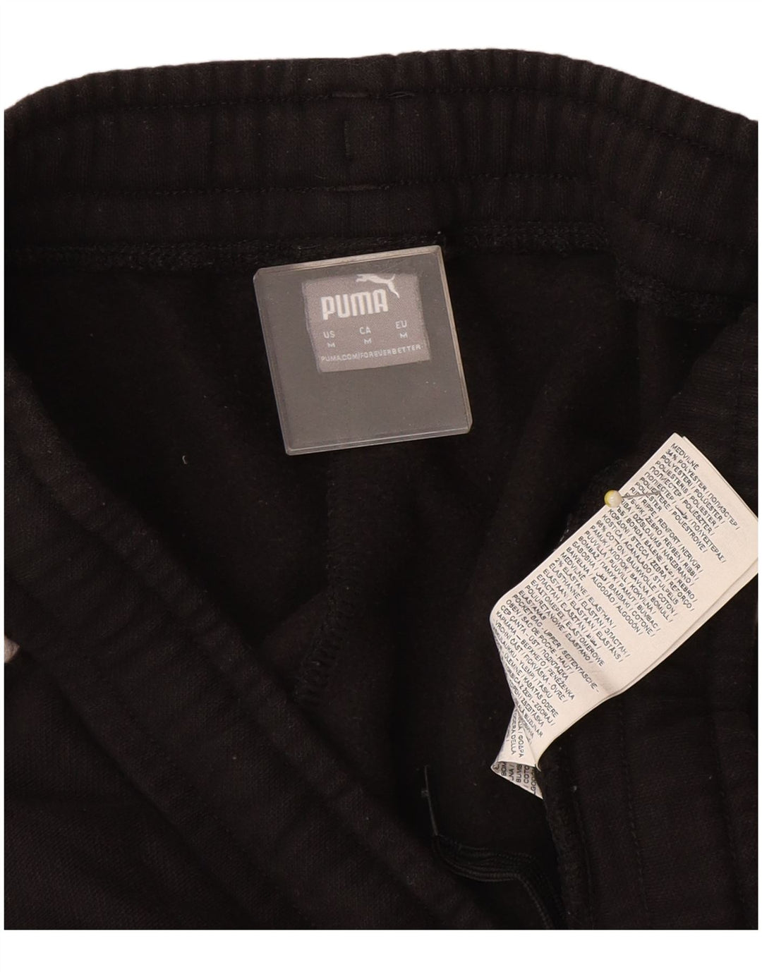 Puma Mens Tracksuit Trousers Joggers Medium  Black Colourblock Cotton