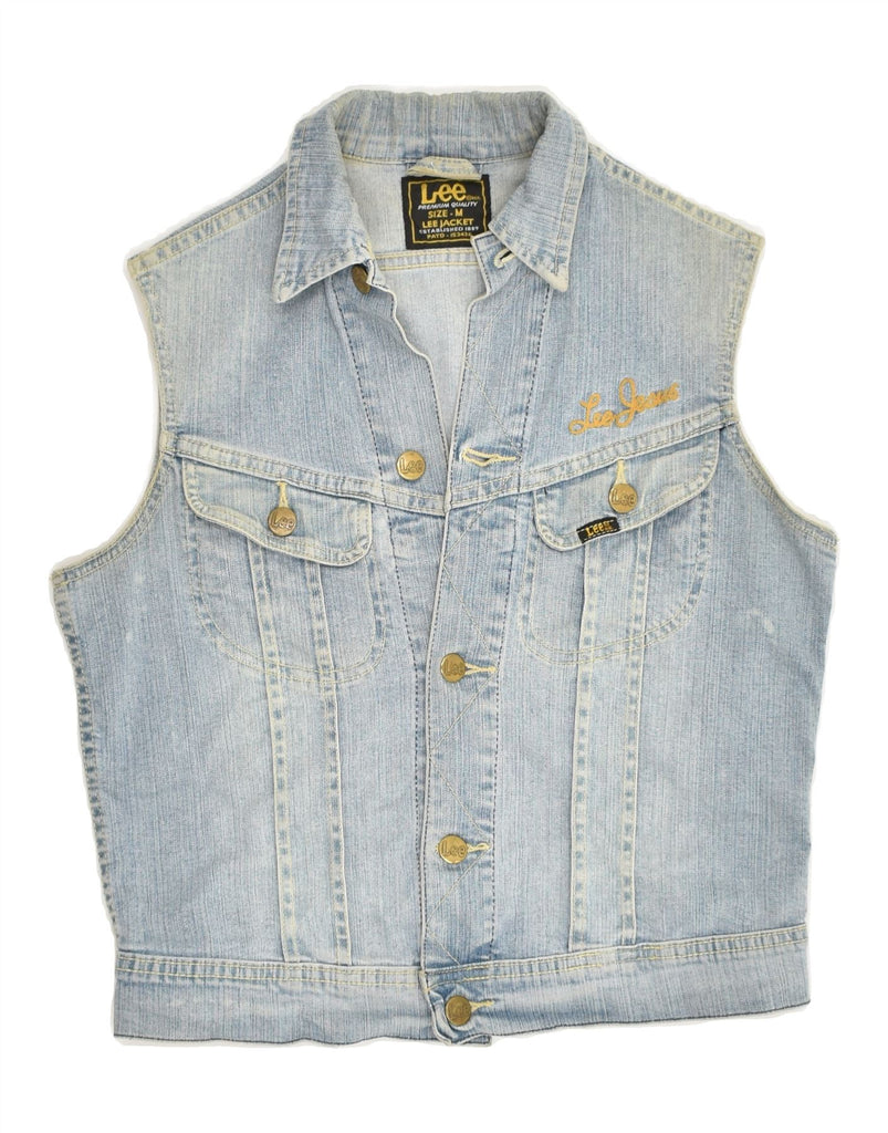 LEE Womens Denim Gilet UK 12 Medium Blue Cotton | Vintage Lee | Thrift | Second-Hand Lee | Used Clothing | Messina Hembry 