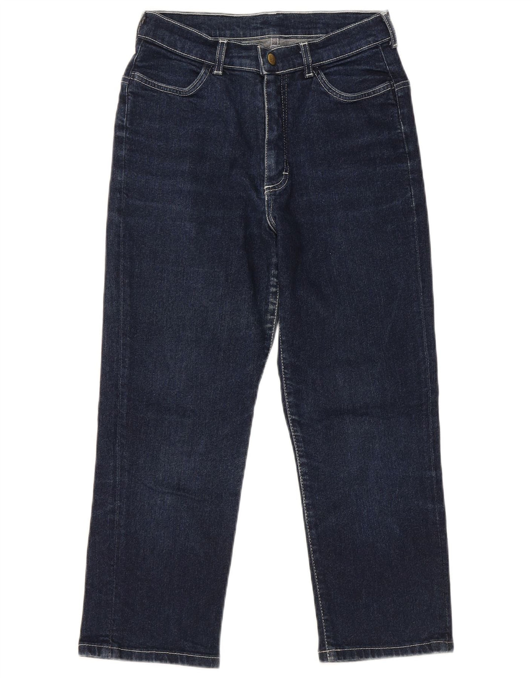 LEE Womens Capri Jeans W28 L22 Navy Blue Cotton