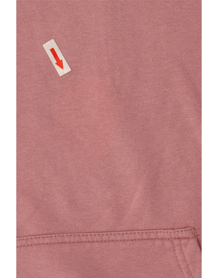 Hummel Mens Graphic Hoodie Jumper Small Pink Cotton