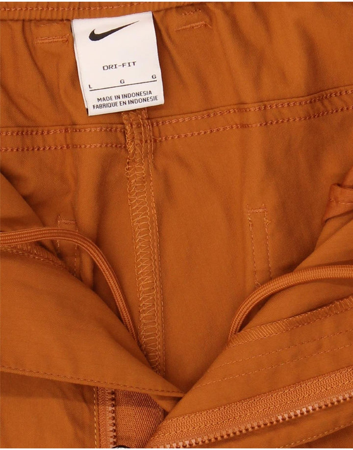 Nike Mens Dri Fit Slim Cargo Trousers Large W36 L29 Brown Polyamide