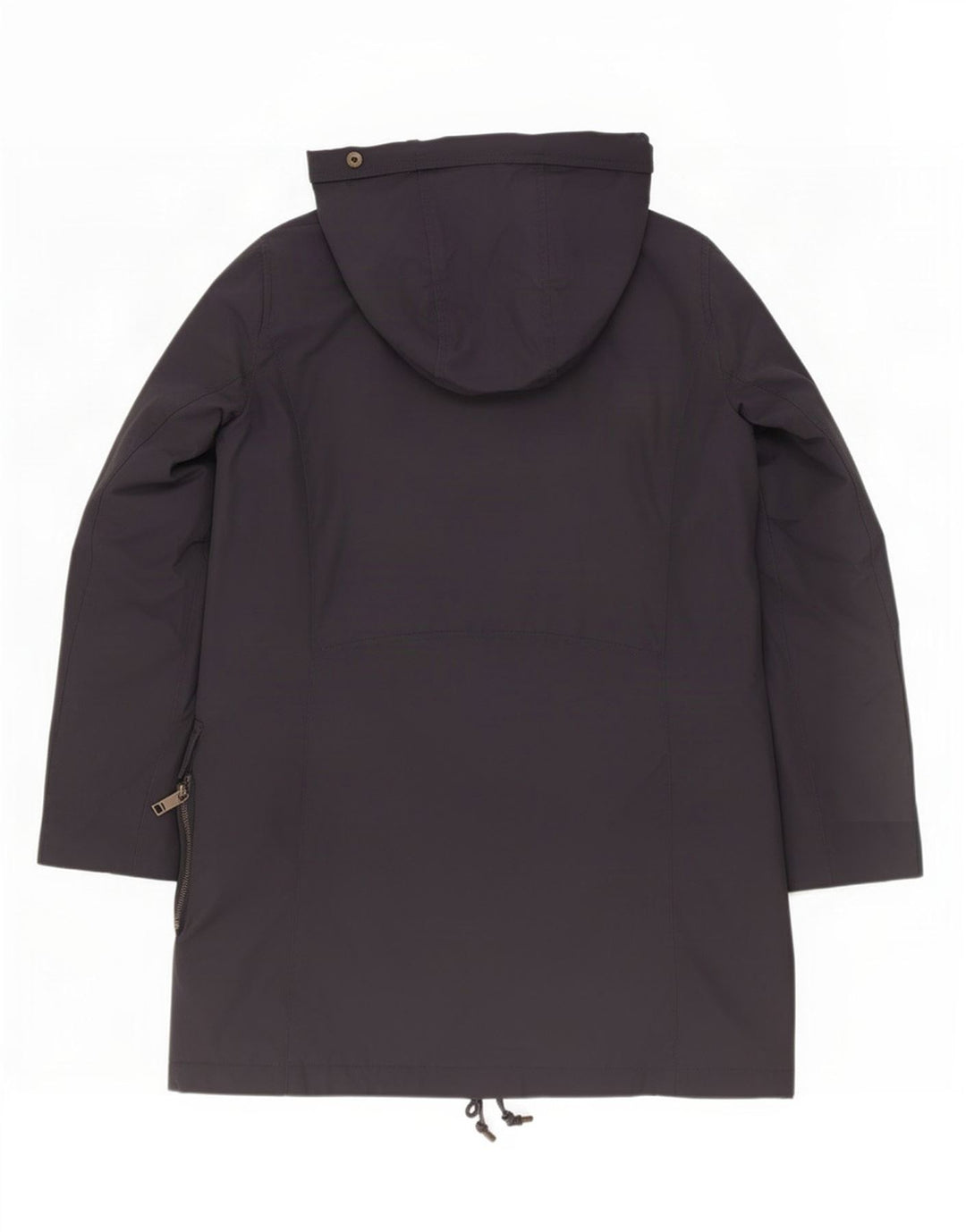 Zara Womens Hooded Padded Coat UK 12 Medium Navy Blue Polyamide