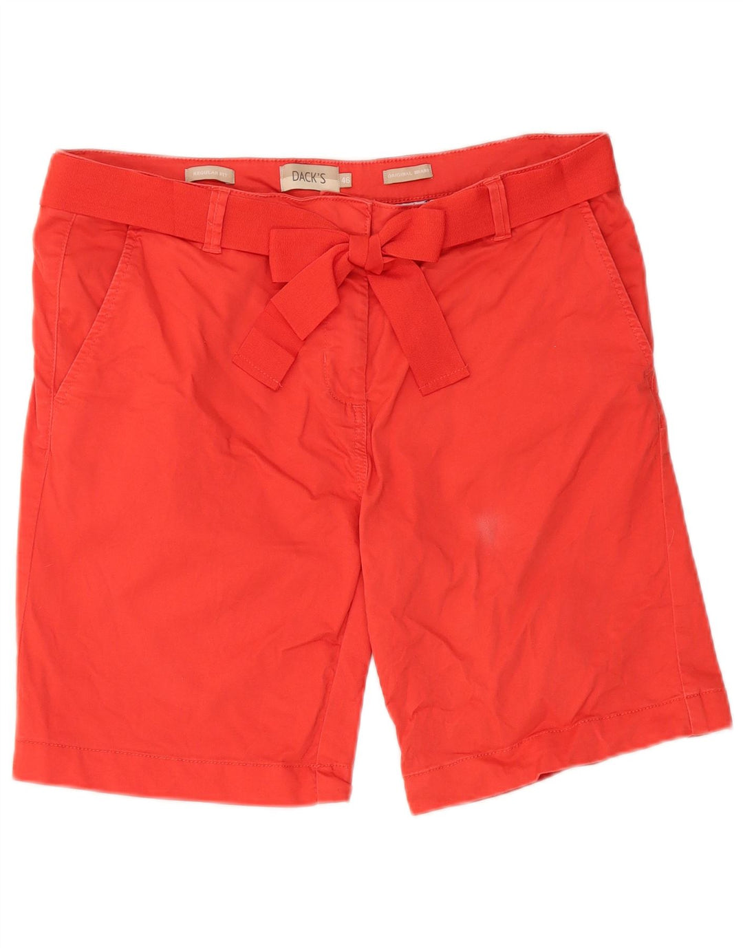 Dack's Womens Regular Fit Chino Shorts IT 46 Large W34  Red Cotton