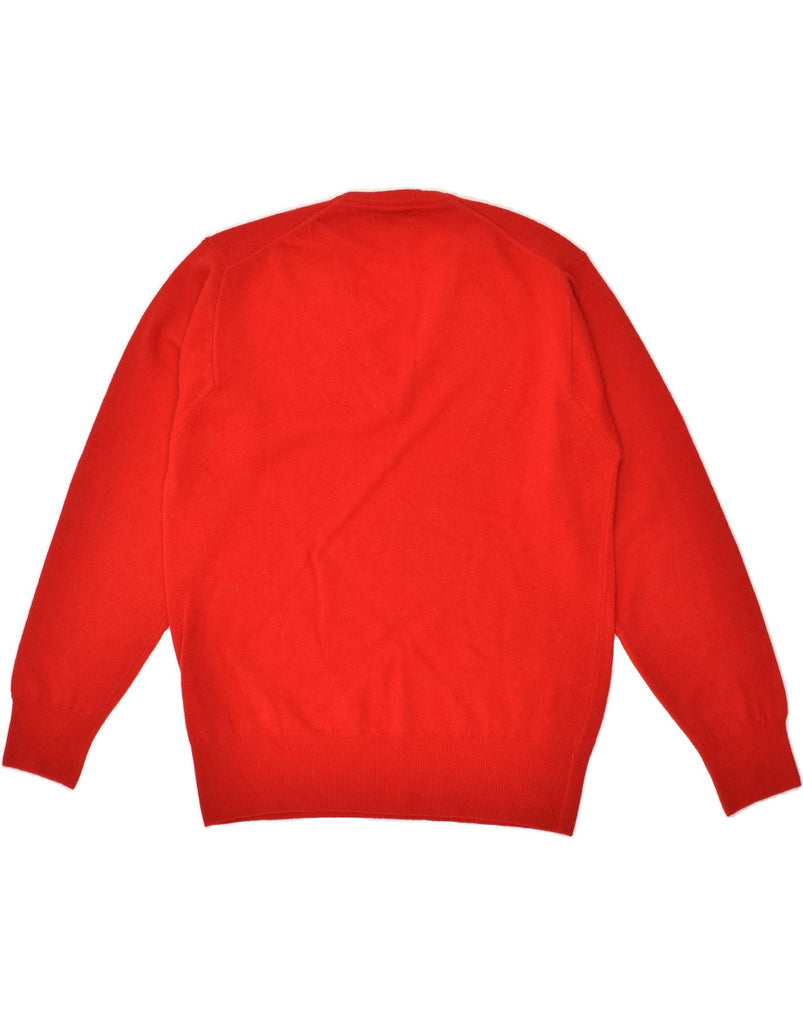 BENETTON Womens V-Neck Jumper Sweater IT 50 XL Red | Vintage Benetton | Thrift | Second-Hand Benetton | Used Clothing | Messina Hembry 