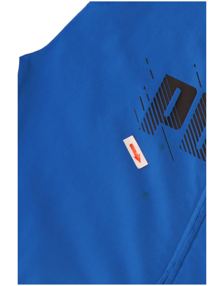 Puma Boys Graphic Tracksuit Top Jacket 13-14 Years Blue Colourblock