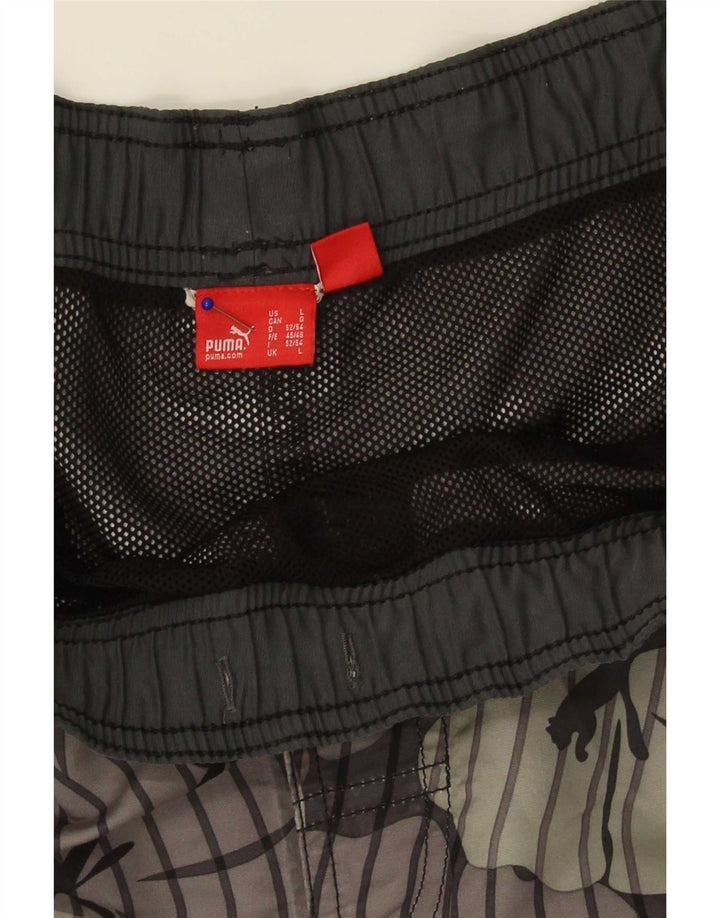 Puma Mens Swimming Shorts Large Grey Floral