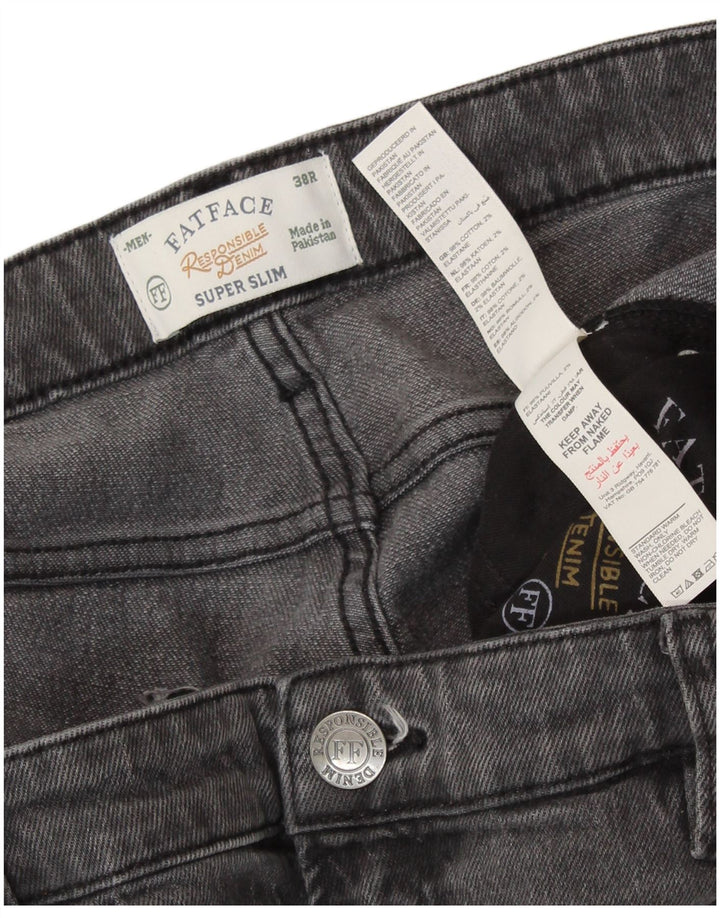 FAT FACE Mens Super Slim Jeans W38 L31  Grey Cotton