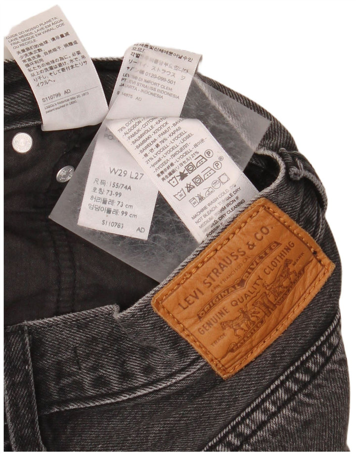 LEVI'S Womens Loose Fit High Waist Jeans W29 L27 Grey Cotton