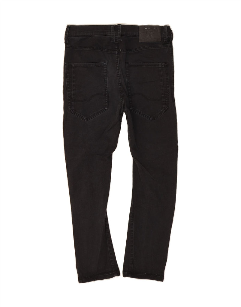 JACK & JONES Mens Anti Fit Cropped Slim Jeans W28 L26 Black Cotton Vintage Jack & Jones and Second-Hand Jack & Jones from Messina Hembry 