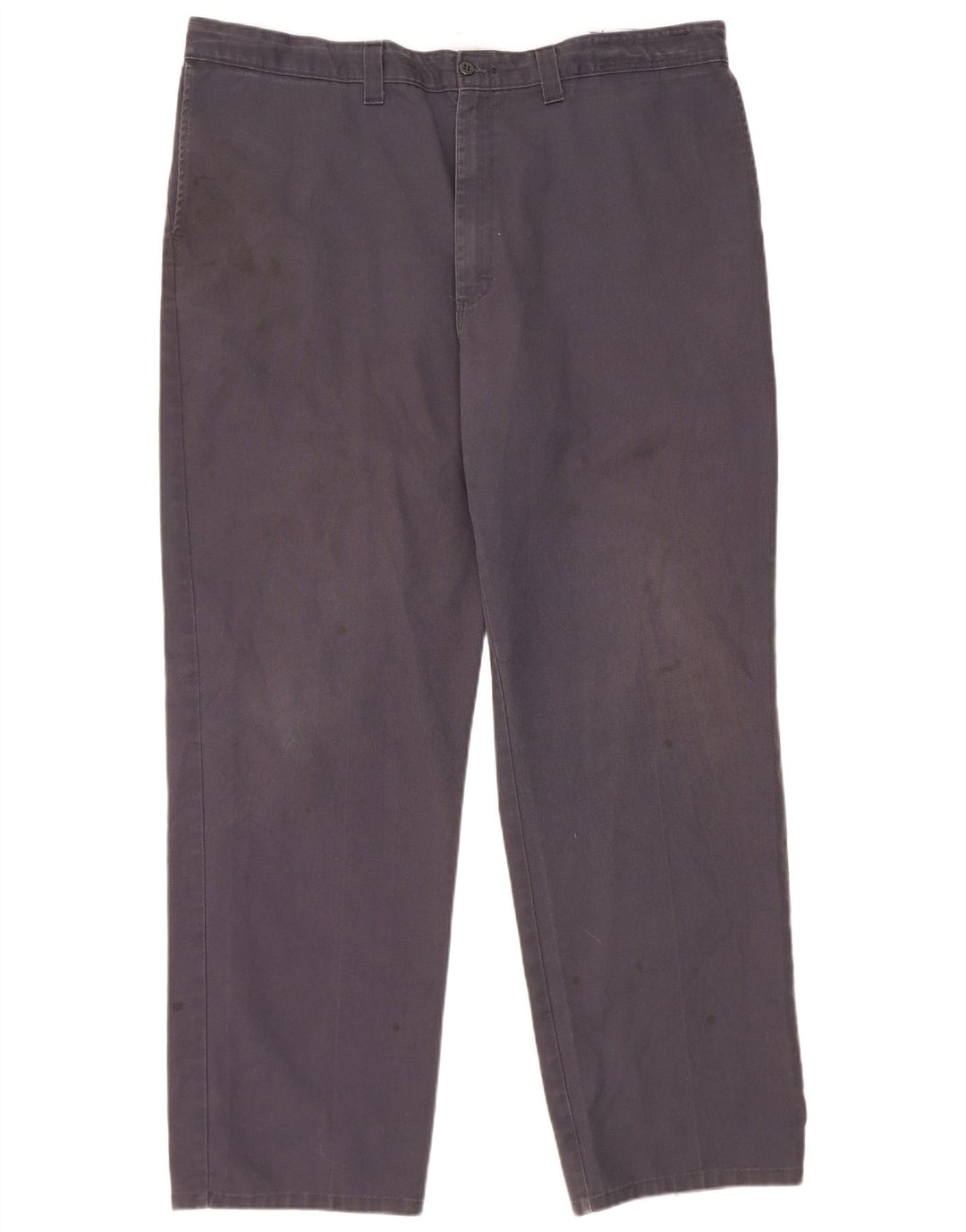 Dickies Mens Straight Chino Trousers W42 L32 Navy Blue Polyester