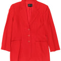 SUPERIOR Womens Longline 3 Button Blazer Jacket IT 42 Medium Red Acetate