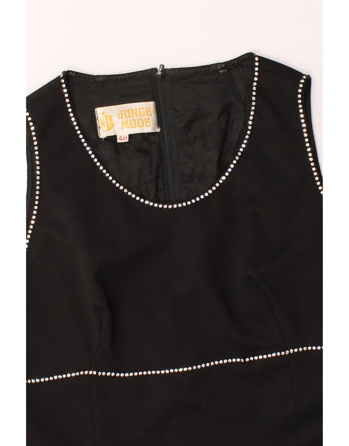 JUNGE MODE Womens Sleeveless A-Line Dress IT 40 Small Black Vintage Junge Mode and Second-Hand Junge Mode from Messina Hembry 
