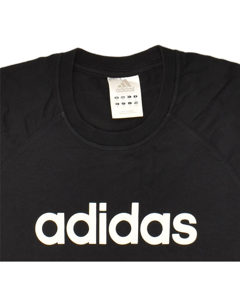 ADIDAS Mens Graphic T-Shirt Top Medium Black | Vintage Adidas | Thrift | Second-Hand Adidas | Used Clothing | Messina Hembry 