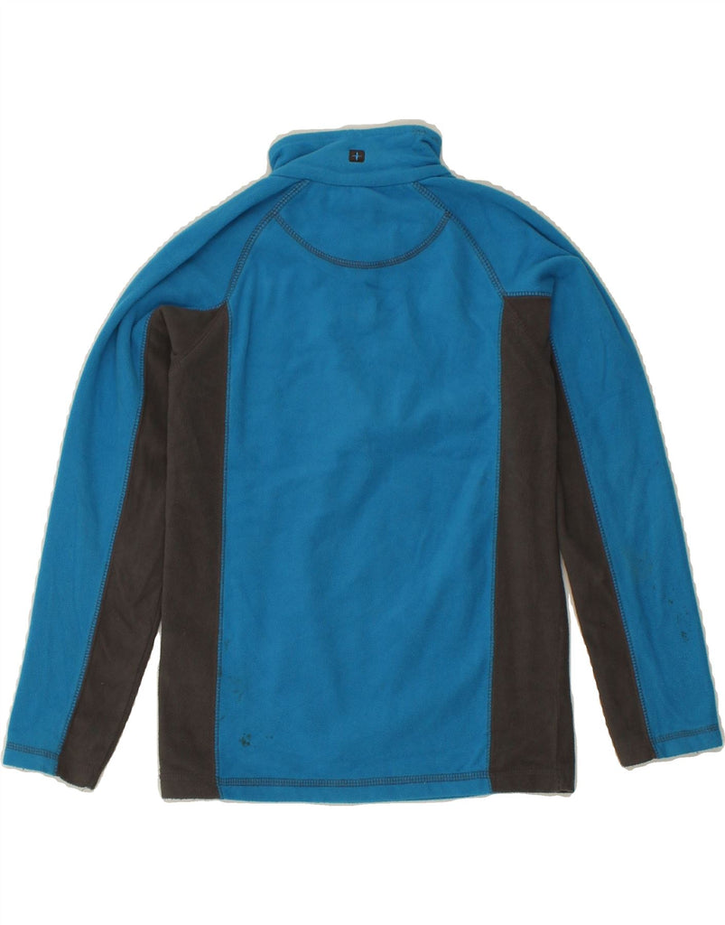 MOUNTAIN WAREHOUSE Boys Zip Neck Fleece Jumper 9-10 Years Blue Colourblock | Vintage Mountain Warehouse | Thrift | Second-Hand Mountain Warehouse | Used Clothing | Messina Hembry 