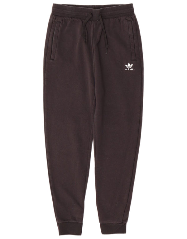 ADIDAS Boys Tracksuit Trousers Joggers 12-13 Years Black Cotton