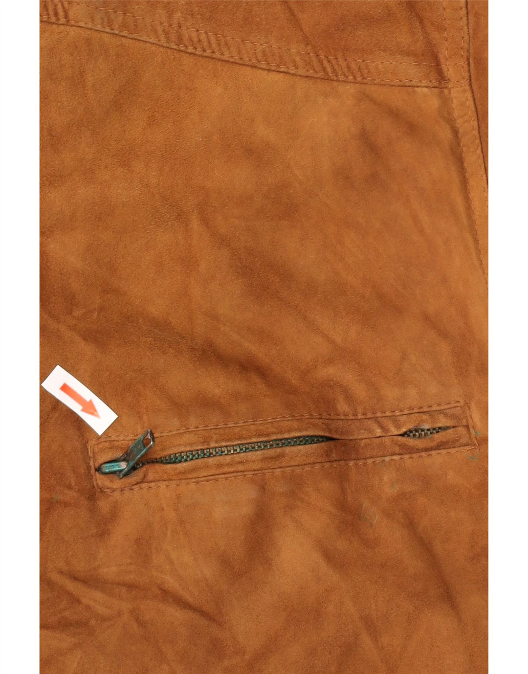 Vintage Mens Suede Bomber Jacket UK 38 Medium Brown Leather