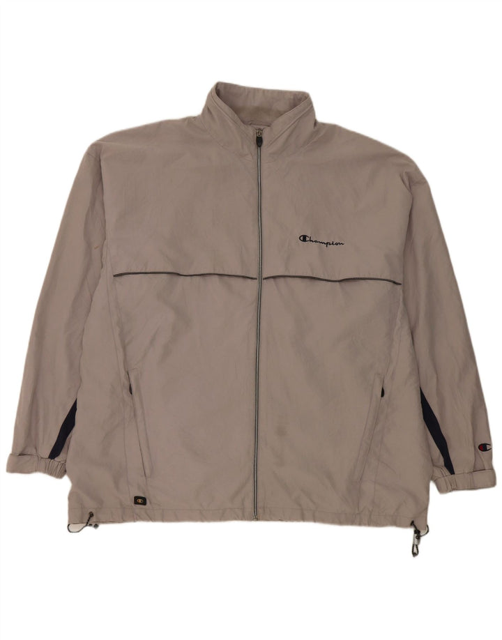 Champion Mens Rain Jacket UK 42 XL Grey Colourblock Polyester