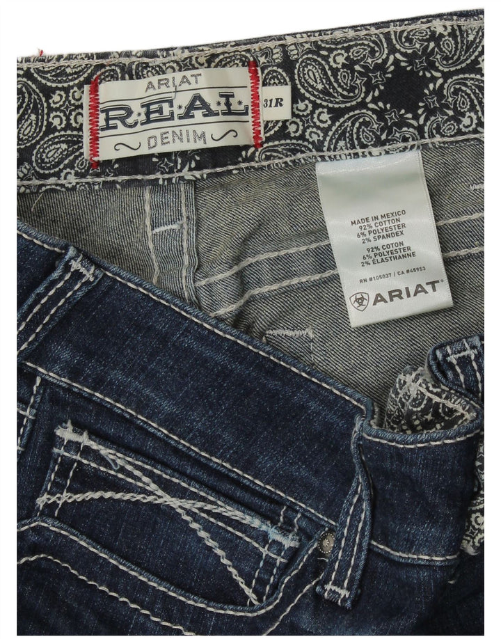 ARIAT Womens Straight Jeans W31 L32  Blue Cotton
