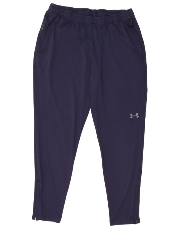 UNDER ARMOUR Mens Tracksuit Trousers XL  Navy Blue Polyester