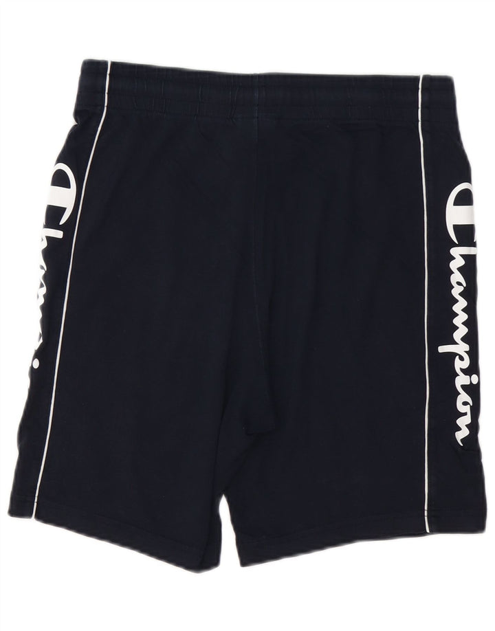 CHAMPION Mens Graphic Sport Shorts Small  Navy Blue