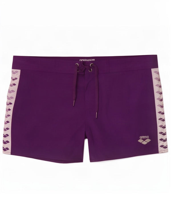 Arena Womens Graphic Swimming Shorts UK 14 Medium Purple Colourblock