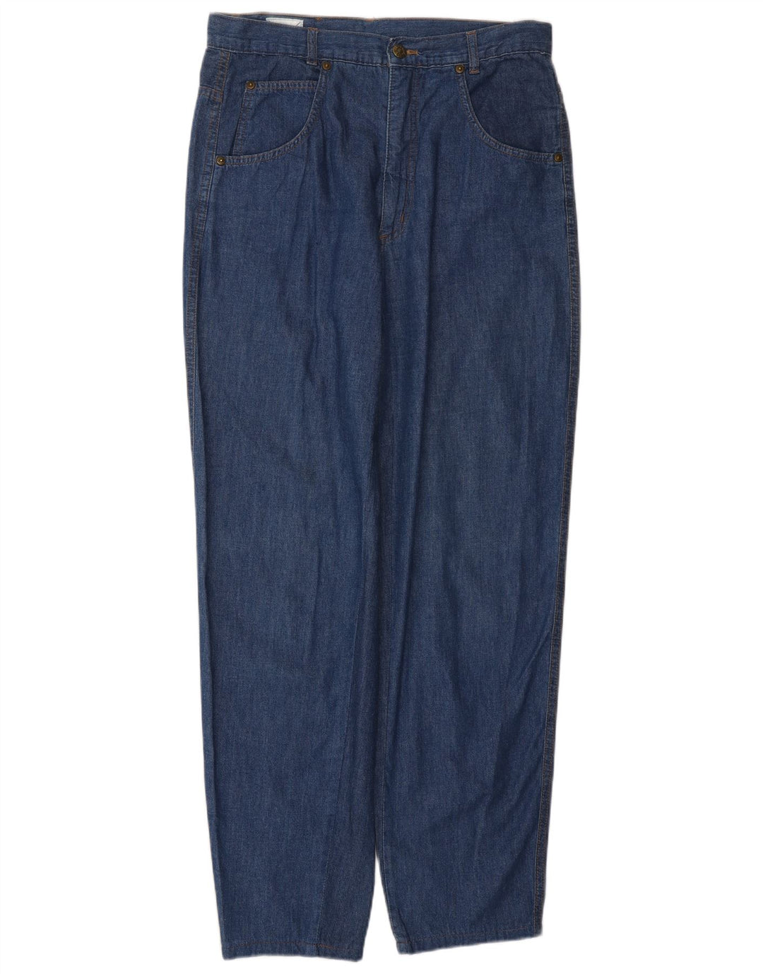 FENDI Womens High Waist Tapered Jeans IT 46 Large W30 L29 Blue Classic