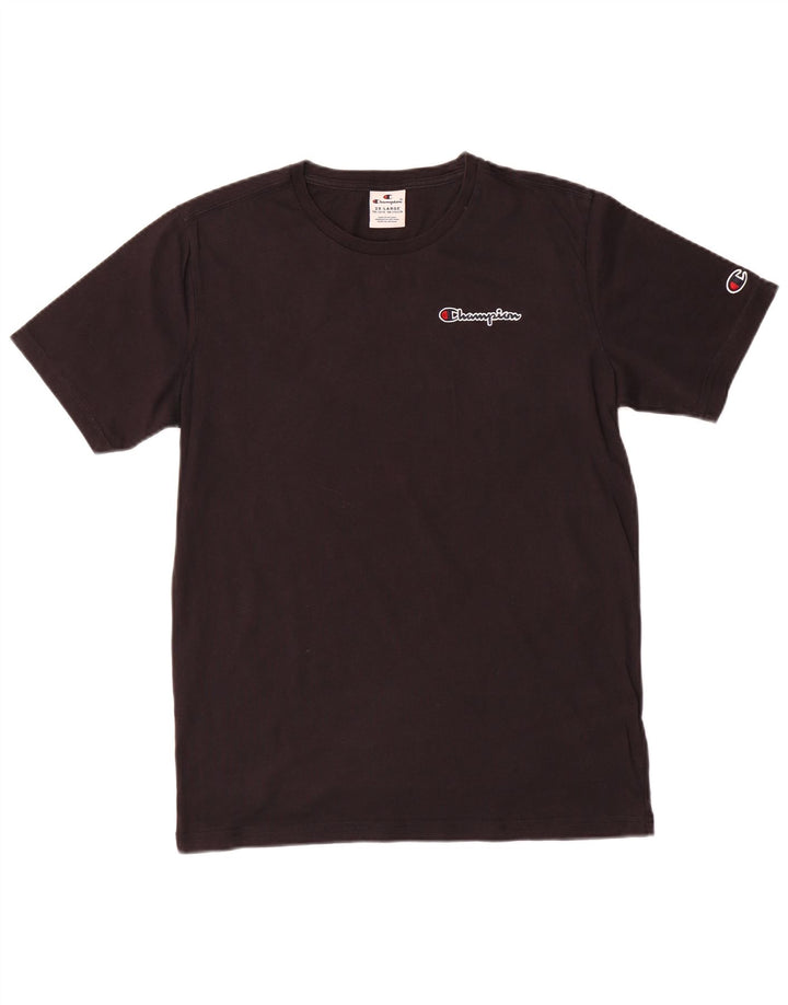 Champion Boys T-Shirt Top 15-16 Years 2XL Black Cotton