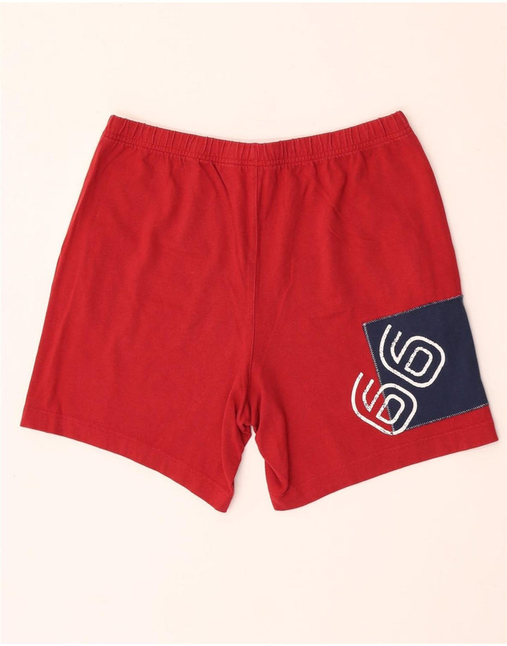 SERGIO TACCHINI Mens Graphic Sport Shorts Large  Red Cotton