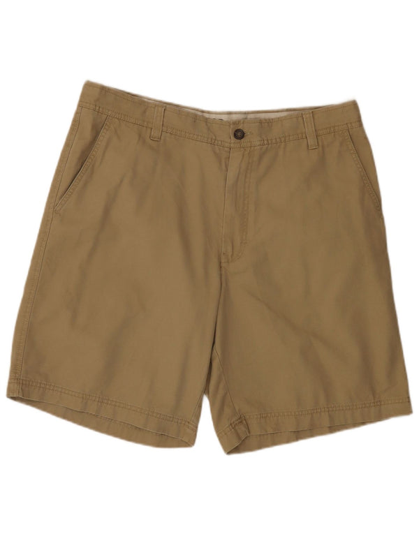 Izod Mens Salt Water Chino Shorts W36 Large Khaki Cotton