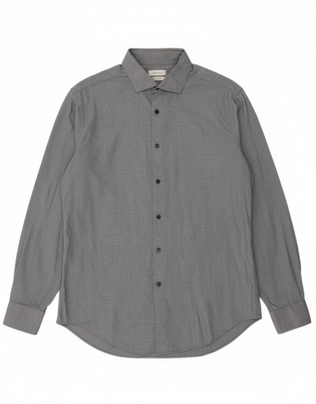 Calvin Klein Mens Slim Fit Shirt Large Navy Blue Geometric