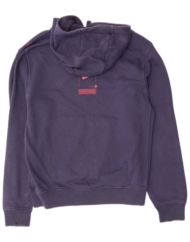 Nike Mens Graphic Hoodie Jumper Small Navy Blue