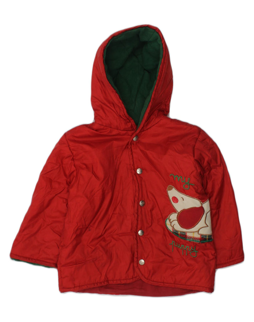 ENRICO COVERI Baby Boys Hooded Windbreaker Jacket 18-24 Months Red | Vintage Enrico Coveri | Thrift | Second-Hand Enrico Coveri | Used Clothing | Messina Hembry 