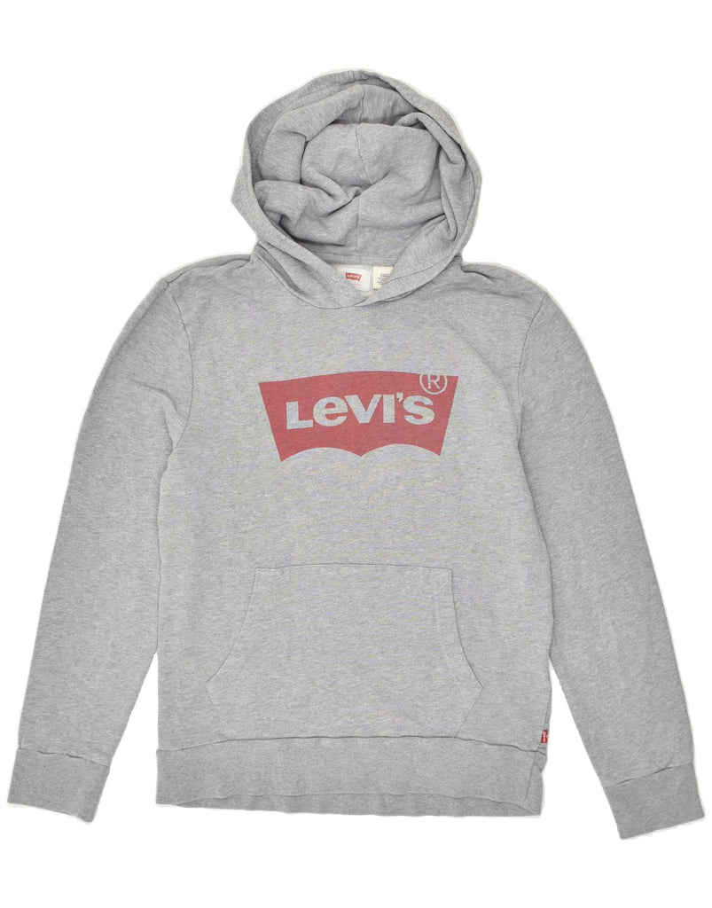 LEVI'S Mens Graphic Hoodie Jumper Small Grey Cotton | Vintage Levi's | Thrift | Second-Hand Levi's | Used Clothing | Messina Hembry 