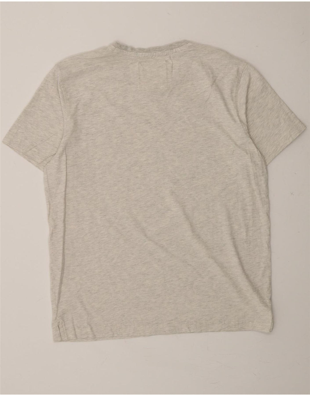 CREW CLOTHING Mens T-Shirt Top Large Grey Flecked Cotton Vintage Crew Clothing and Second-Hand Crew Clothing from Messina Hembry 