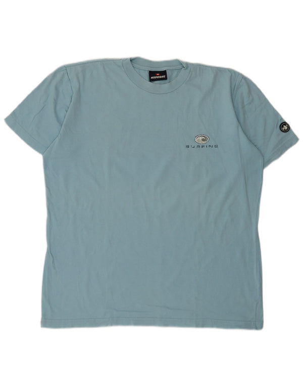 Murphy & Nye Mens Graphic T-Shirt Top Large Blue Cotton