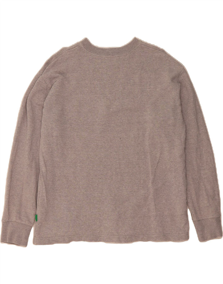 BENETTON Mens Graphic Sweatshirt Jumper Large Grey Vintage Benetton and Second-Hand Benetton from Messina Hembry 