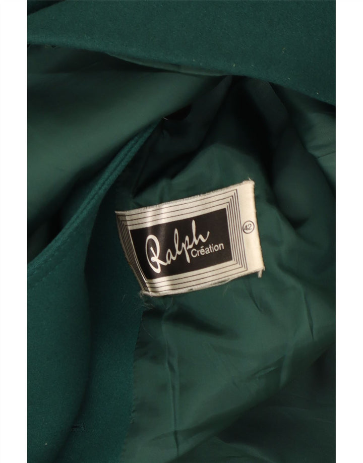 RALPH Womens Double Breasted Coat IT 42 Medium Green