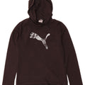 PUMA Womens Graphic Hoodie Jumper UK 8 Small Black Polyester