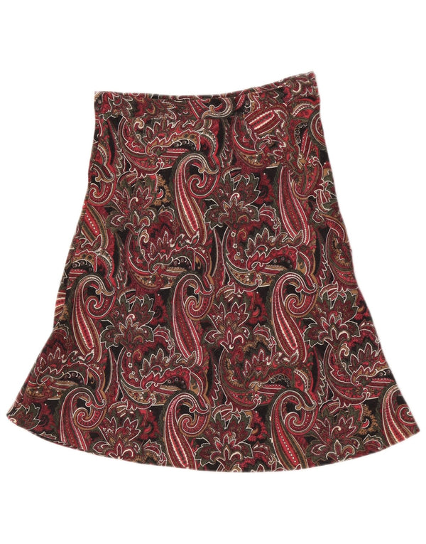 Vintage Womens A-Line Skirt W25 Small Multicoloured Paisley
