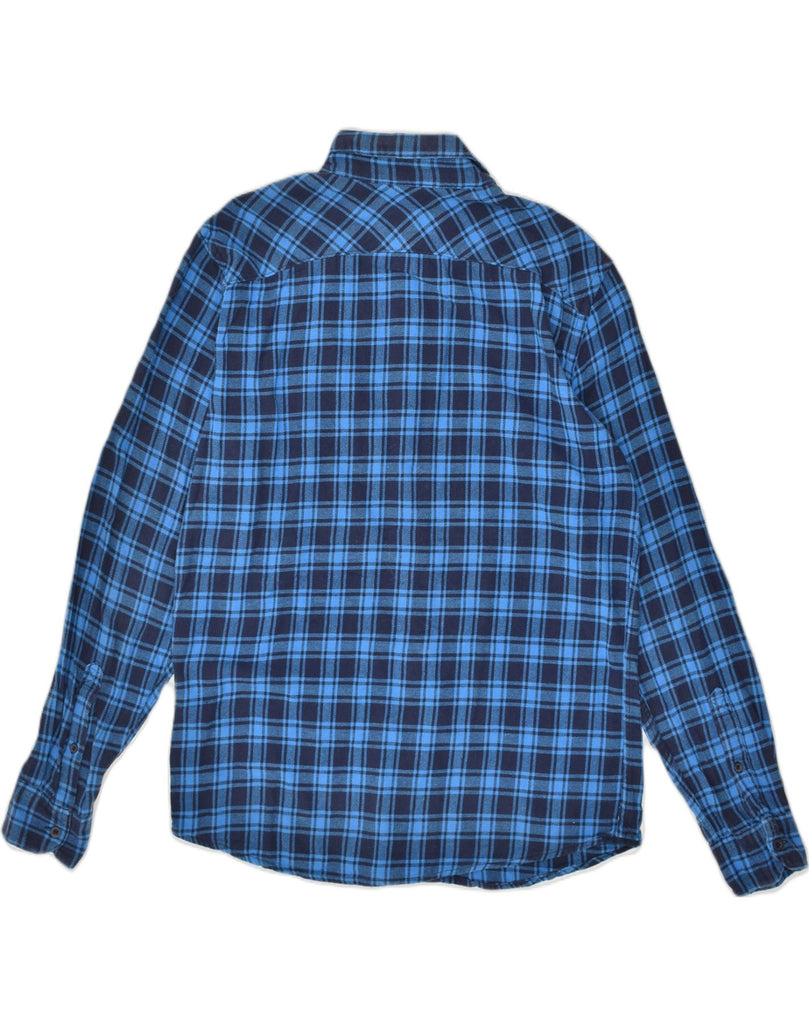 PULL & BEAR Mens Flannel Shirt Size 38 Medium Blue Check Cotton | Vintage Pull & Bear | Thrift | Second-Hand Pull & Bear | Used Clothing | Messina Hembry 