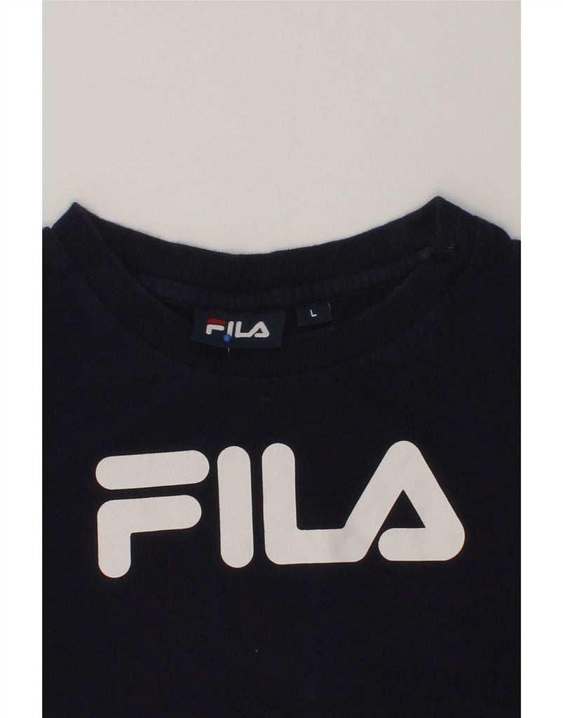 FILA Girls Graphic T-Shirt Top 6-7 Years Navy Blue | Vintage Fila | Thrift | Second-Hand Fila | Used Clothing | Messina Hembry 