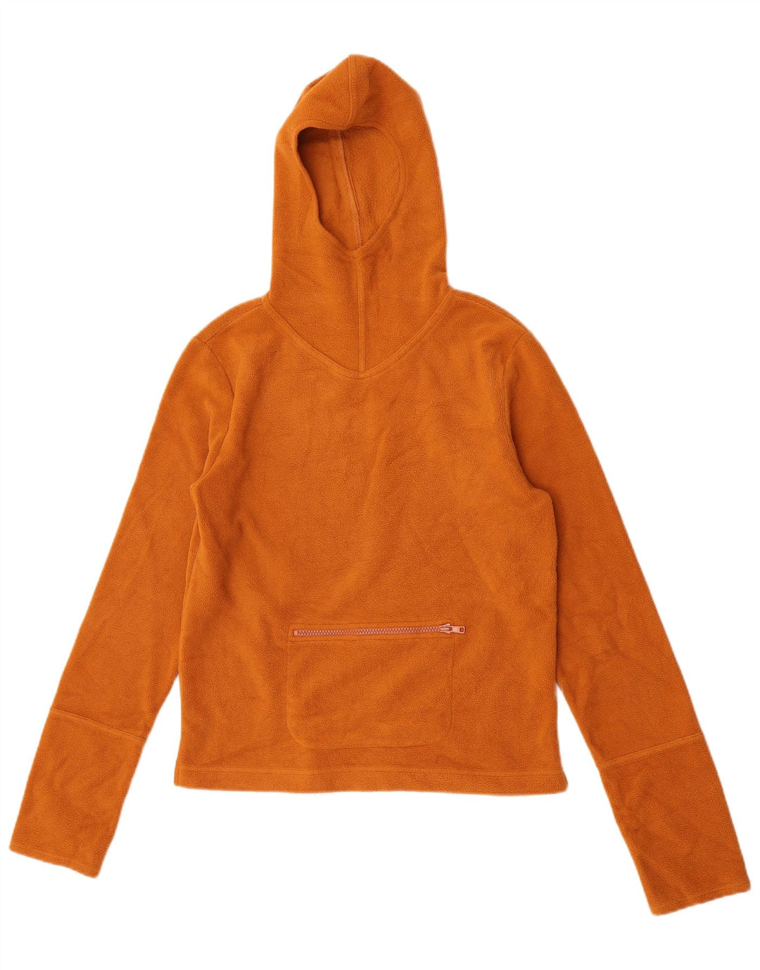 Jigsaw Womens Hooded Fleece Jumper UK 14 Medium Orange