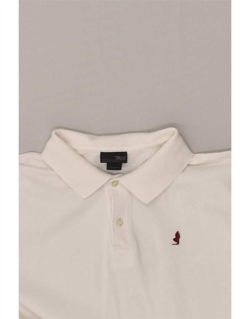 MARLBORO CLASSICS Mens Polo Shirt XL White Cotton | Vintage Marlboro Classics | Thrift | Second-Hand Marlboro Classics | Used Clothing | Messina Hembry 