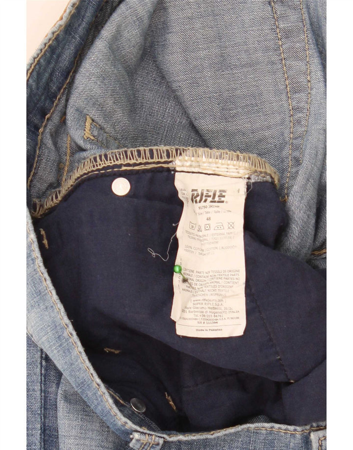 Rifle Mens Slim Jeans W36 L31 Blue Cotton
