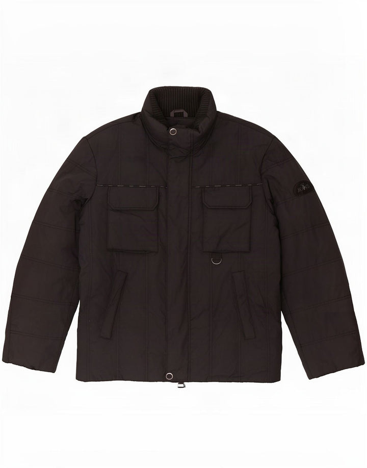 Trussardi Jeans Mens Padded Jacket IT 48 Medium Black Polyester