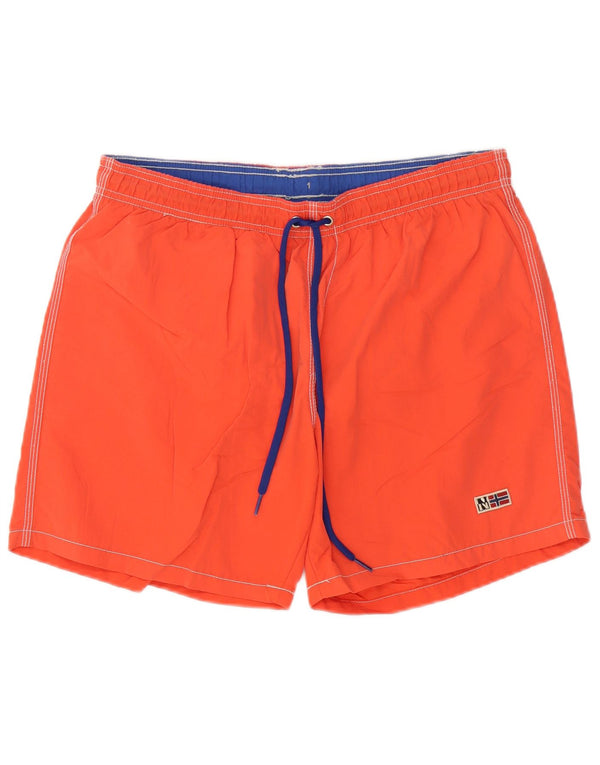 Napapijri Mens Swimming Shorts Large  Orange Polyester