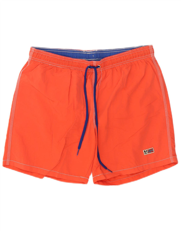 Napapijri Mens Swimming Shorts Large  Orange Polyester